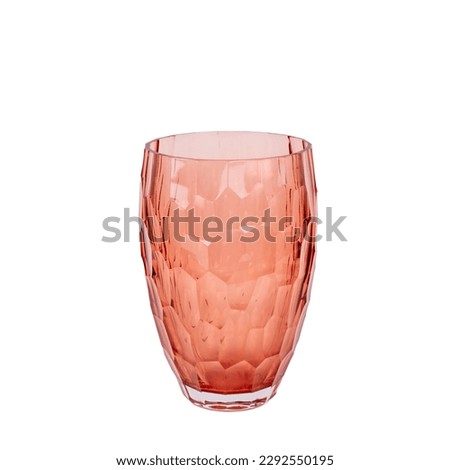 colorful glass vase isolated on white