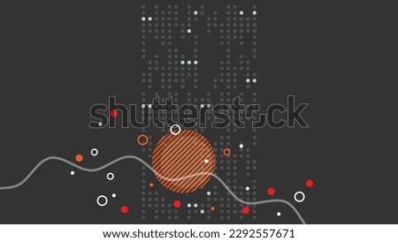Abstract dot background. Dynamic geometric shapes compositions. Flat and clean style. Applicable for any graphic works.