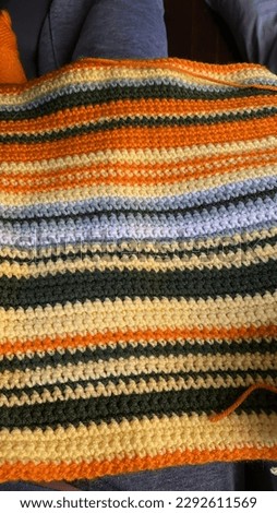 Single Crochet Colorful Temperature Blanket