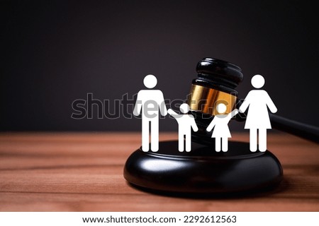 The family and child law concept is an essential part of the justice system, and courts play a crucial role in ensuring that the government's policies and laws regarding families, children are upheld. Royalty-Free Stock Photo #2292612563