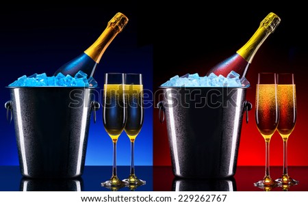 luxury champagne set a very festive background