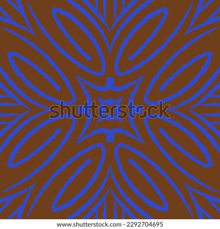 Clip art of blue line pattern on brown background