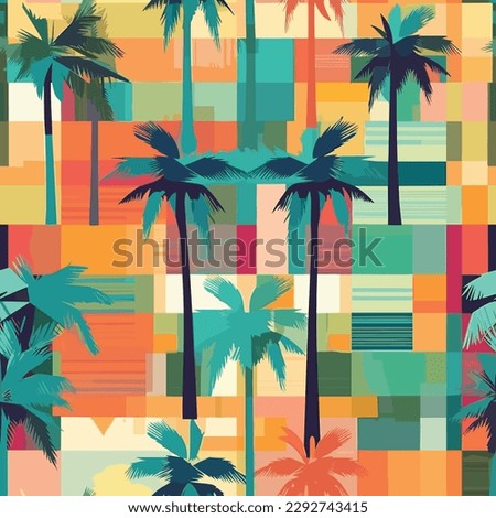 Seamless Colorful Palm Tree Pattern.

Seamless pattern of Palm Tree in colorful style. Add color to your digital project with our pattern!