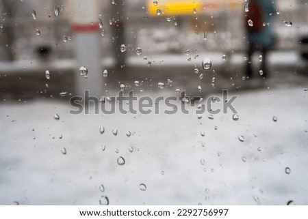 Water drops on glass, background