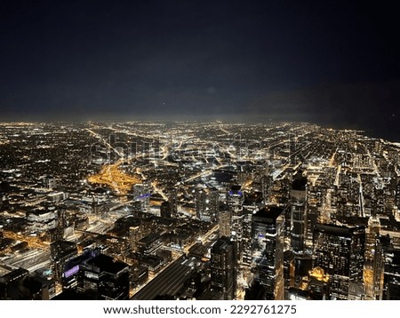 Chicago's stunning cityscape is captured in this breathtaking picture, showcasing the city's towering skyscrapers and iconic architecture
