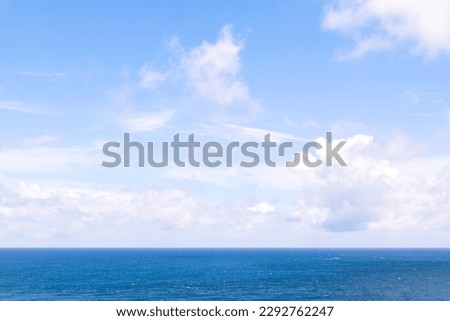 White cloud on sky and sea Royalty-Free Stock Photo #2292762247