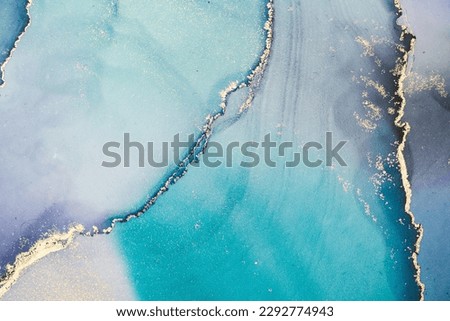 Original artwork photo of marble ink abstract art. High resolution photograph from exemplary original painting. Abstract painting was painted on HQ paper texture to create smooth marbling pattern. Royalty-Free Stock Photo #2292774943