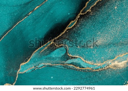 Original artwork photo of marble ink abstract art. High resolution photograph from exemplary original painting. Abstract painting was painted on HQ paper texture to create smooth marbling pattern. Royalty-Free Stock Photo #2292774961