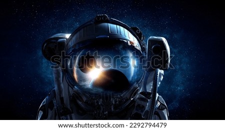 Astronaut and space exploration theme. Royalty-Free Stock Photo #2292794479
