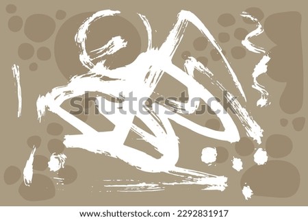 Grunge Dry Brush Abstract Contemporary Light Beige Pattern
