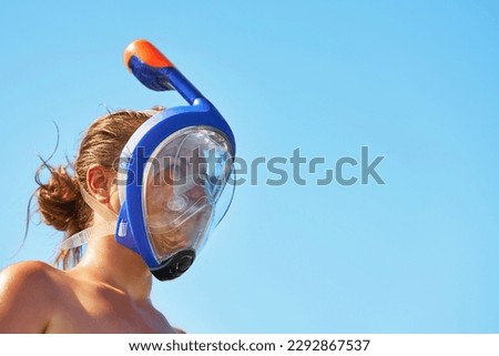 Portrait of a woman in snorkeling mask