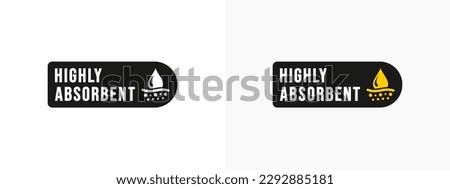 Absorbent label vector or Absorbent mark vector isolated in flat style. Best Absorbent label vector for product packaging design element. Absorbent mark vector for product design element. Royalty-Free Stock Photo #2292885181
