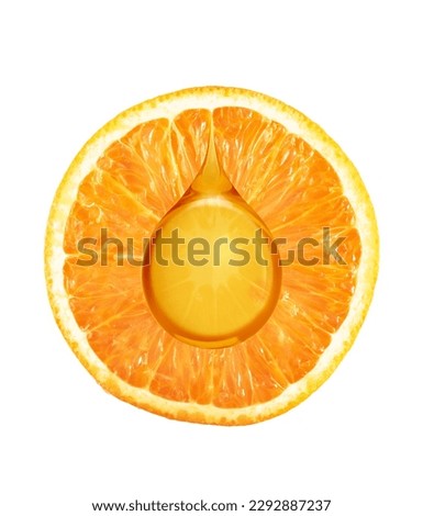 drop of orange serum, orange oil Royalty-Free Stock Photo #2292887237