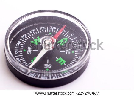 A black Compass isolate on white background