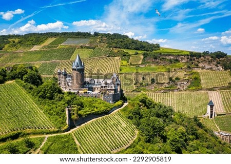 Bacharach panoramic view. Bacharach is a small town in Rhine valley in Rhineland-Palatinate, Germany. Bacharach on Rhein town, Rhine river, Germany. Royalty-Free Stock Photo #2292905819