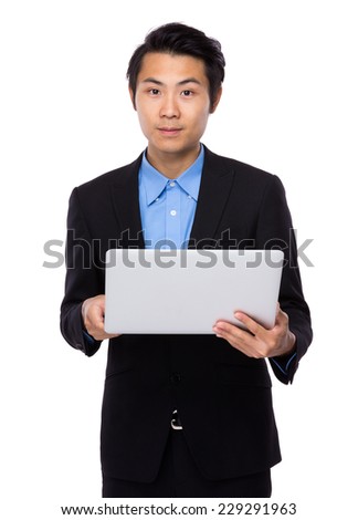 Businessman use laptop