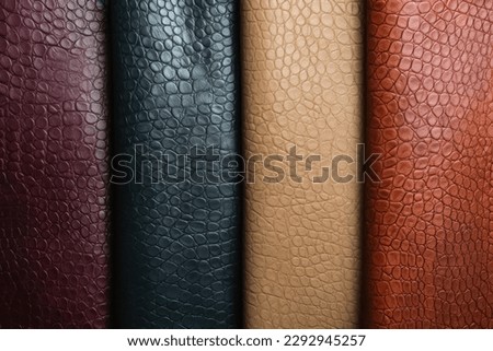 Leather surface texture in different colors