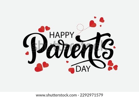 Parents day, vector illustration, flyer, banner, social media post, poster, typography, icons, colors, research, math, backdrop, Template for background Royalty-Free Stock Photo #2292971579