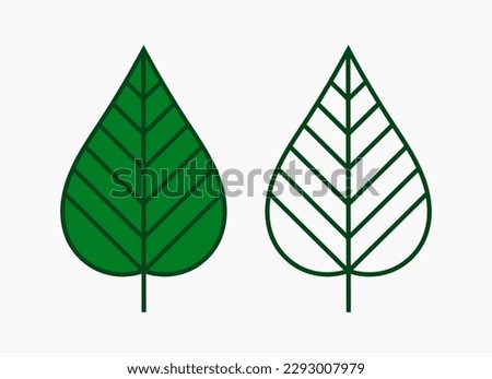 Leaf icons symbols. Vector illustration.