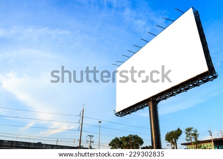 Blank billboard for advertisement