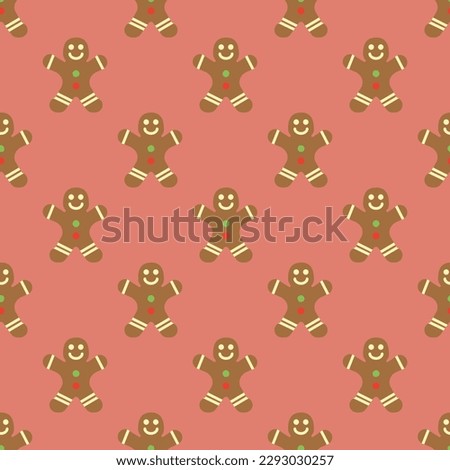Delightful square tile featuring a vibrant food drawing. Seamless pattern with gingerbread on pale copper background. Design for newsletters to share information.