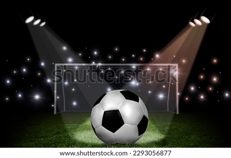 Ball and stadium at night