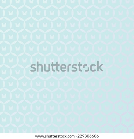 A sky blue background(textures, pattern) shaped chinese old coin for long life, happiness and lucky