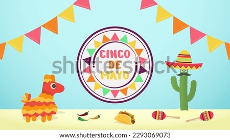 Cinco de Mayo celebration background. Cinco de Mayo vector illustration.