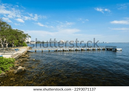 Ballast Point Park overlooking Hillsborough Bay and downtown Tampa, Florida Royalty-Free Stock Photo #2293071137