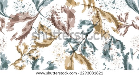 Abstract watercolor pattern. Repeating background. Trendy fabric print. Vector illustration