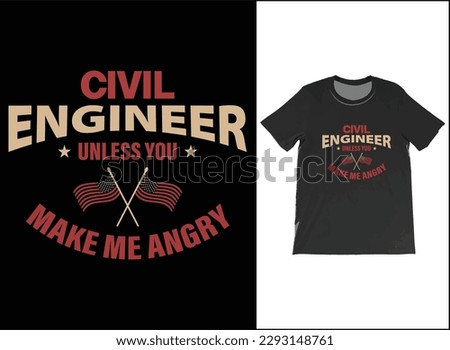 Civil Engineer T-Shirt, Civil Engineer USA Flag T-shirt Vector, Civil Engineer T-Shirt, Civil Engineer Graduate.