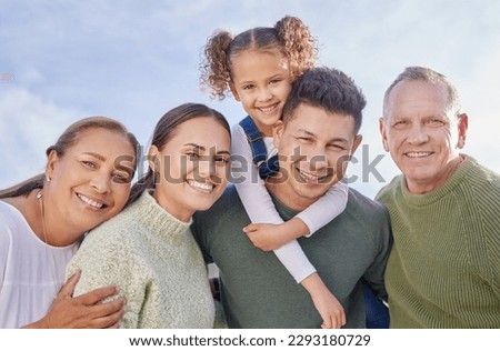 Theres nothing better than spending time with family. a multi-generational family spending time together outdoors. Royalty-Free Stock Photo #2293180729