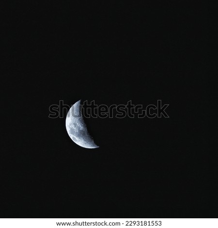 Half moon picture in black and white