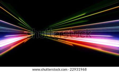 car lights blur