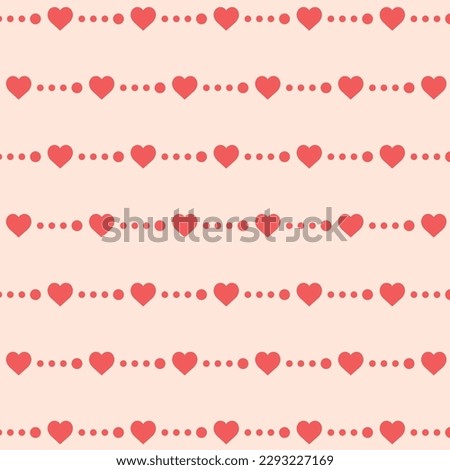Cute heart and dashed line patterns, love background
