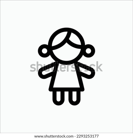 baby doll icon, isolated icon in light background, perfect for website, blog, logo, graphic design, social media, UI, mobile app Royalty-Free Stock Photo #2293253177