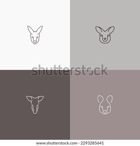 Sleek animal kangaroo outline design
