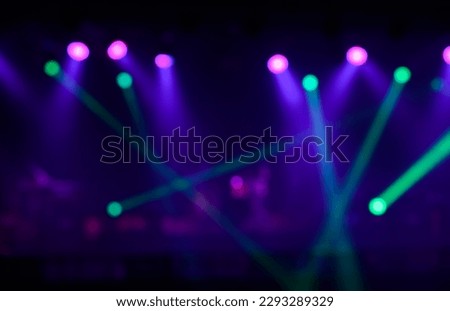 Abstract blurred image background of stage lights. Party, concert and entertainment concept