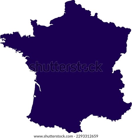 simple contour of france for laser engraving