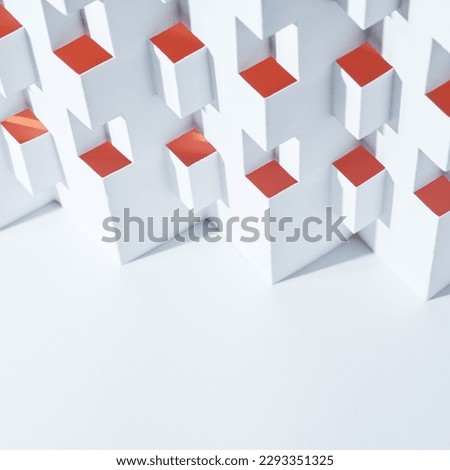 Abstract geometric background. Folded paper texture. Kirigami paperwork.