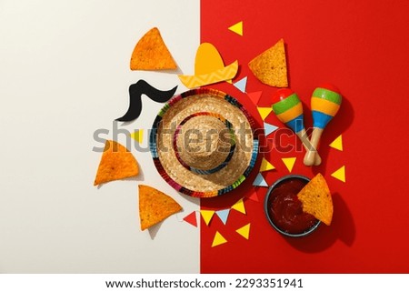 Composition for Cinco de Mayo concept, top view