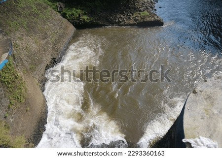 Water flow in a Padurekso Karanganyar dam