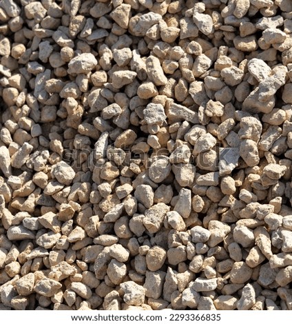 Pile of gravel in construction site, closeup of photo.