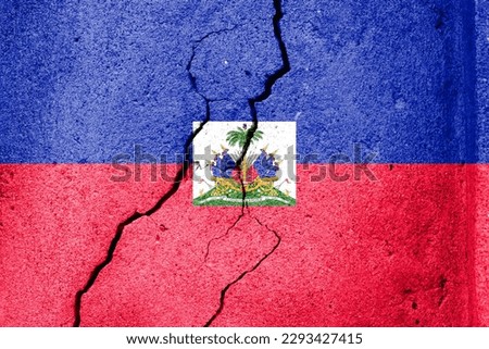 The national and official state flag of Haiti Royalty-Free Stock Photo #2293427415