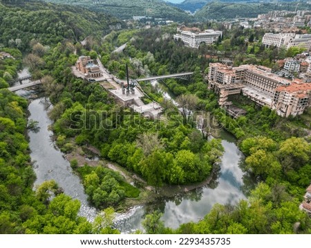 Veliko Tarnovo (April 24, 2023) Drone view over Veliko Tarnovo Royalty-Free Stock Photo #2293435735