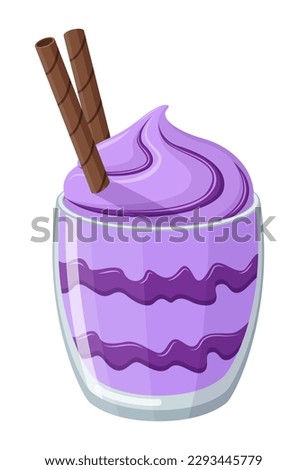 Vector ice cream isolated on white background