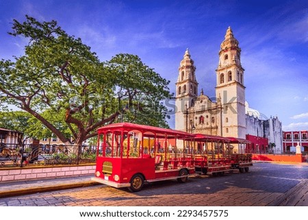 Campeche, Mexico. Independence Plaza in Old Town of San Francisco de Campeche, Yucatan Peninsula heritage. Royalty-Free Stock Photo #2293457575