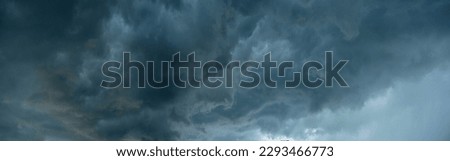 Dark Storm Clouds, panoramic photo, place for text or site header