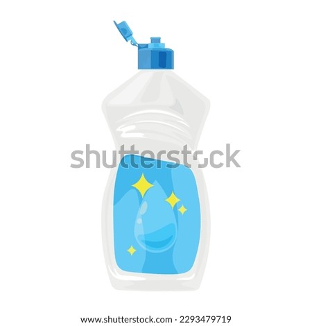 Bottle of detergent for housecleaning on white background