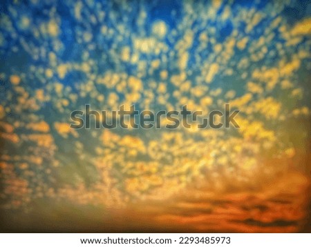 Beautiful Sunset Sky and Clouds Background Picture .  